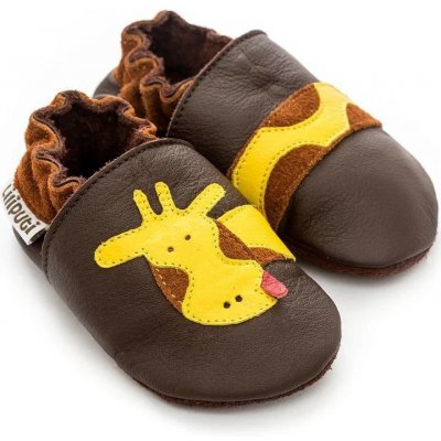 Liliputi Barefoot capáčky Soft Sole Brown Giraffe hnědé – Zboží Mobilmania
