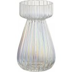 Duhová skleněná vázička s žebrováním Tippo - Ø 8*14 cm - J-Line by Jolipa – Hledejceny.cz