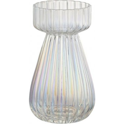 Duhová skleněná vázička s žebrováním Tippo - Ø 8*14 cm - J-Line by Jolipa – Hledejceny.cz