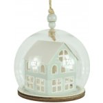 Textilomanie Vánoční ozdoba TINNY HOUSE 8 cm, světle zelná – Hledejceny.cz