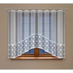 Dekorační žakárová záclona s řasící páskou EZRA 160 bílá 400x160 cm MyBestHome – Hledejceny.cz
