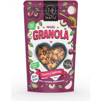 Natu Paleo Granola Třešně a mandle 370 g – Zboží Dáma
