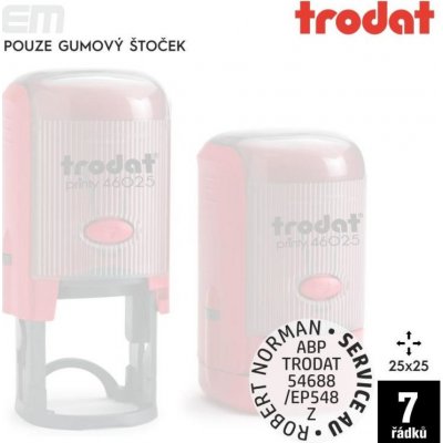 Trodat 46025 [ 25 x 25 mm pouze gumový štoček – Zboží Živě