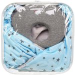 Little Angel Zavinovačka 5ti bod+podhlavník Outlast sv.modrá sv.šedá – Zboží Dáma