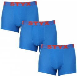 Styx 3 Pack pánské boxerky sportovní guma modré (3G1167) L