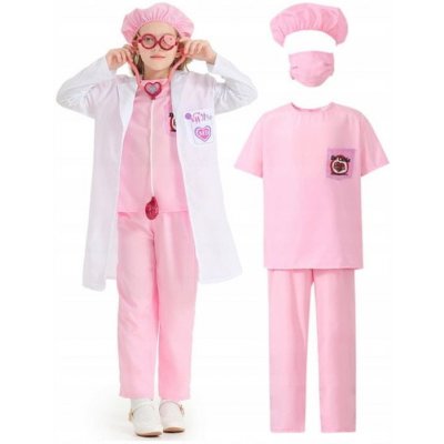 Korbi doktorky růžový pro holčičku halloweenský – Zboží Mobilmania