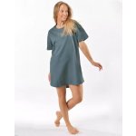 GINA dámské maxitriko dámské krátký rukáv šité s potiskem Pyžama 2025 19166P tm šedá jogurtová L – Zboží Dáma