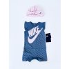 Kojenecká souprava Nike Kids Multi stylový dívčí overal s krátkým rukávem a čepice set 2 ks Dívčí Vícebarevná Dítě