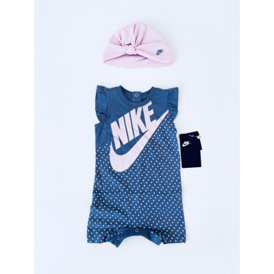 Nike Kids Multi stylový dívčí overal s krátkým rukávem a čepice set 2 ks Dívčí Vícebarevná Dítě – Zboží Mobilmania