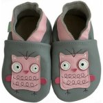 Hopi Hop Capáčky kožené barefoot sovinka na šedé – Hledejceny.cz