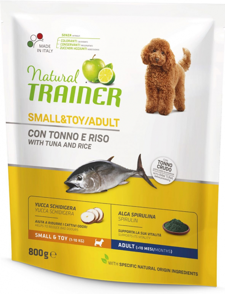 Trainer Natural Small & Toy Adult Ryba a rýže 0,8 kg
