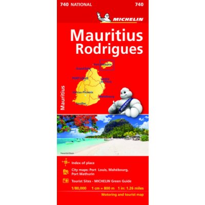 Maurice Mauritius - Michelin National Map 740 – Hledejceny.cz