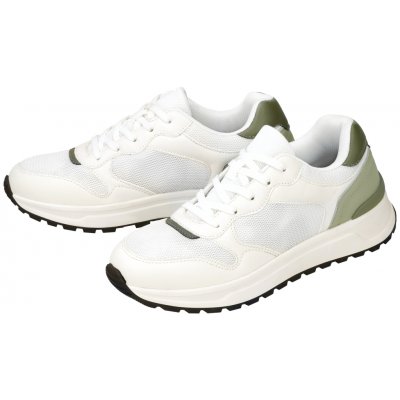 esmara Dámská obuv „Sneaker" bílá/zelená – Zboží Mobilmania