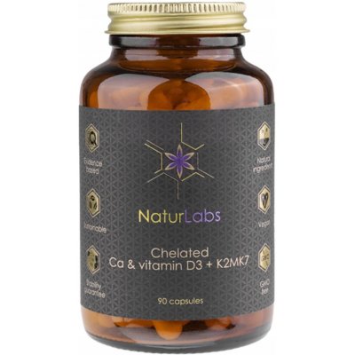 NaturLabs Chelátovaný VÁPNÍK + D3 a K2 45 dávek – Hledejceny.cz
