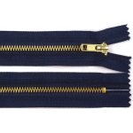 Prima-obchod Kovový / mosazný zip No 4 délka 18 cm kalhotový POL, barva Modrá tm. – Hledejceny.cz
