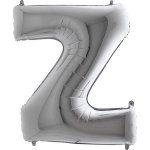 Balónek stříbrný písmeno Z 102 cm – Zboží Dáma