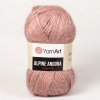 Příze YarnArt pletací příze ALPINE ANGORA 342 starorůžová, efektní, 150g/150m