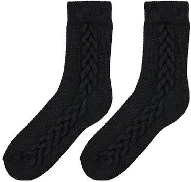 Vlnka Tradiční ovčí ponožky Merino černá