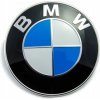 Přední maska BMW znak na kapotu a kufr 82mm modrá - přední i zadní logo