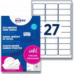 Avery Zweckform L4784-20 Samolepicí jmenovky 63,5x29,6 mm 540 ks bílé – Zboží Mobilmania