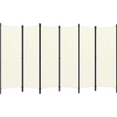Greatstore 6dílný paraván krémově bílý 300 x 180 cm – Zboží Mobilmania