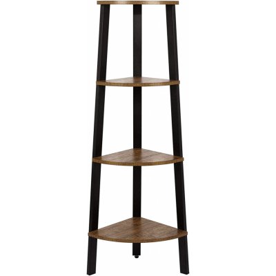 VASAGLE Rohový regál 4 police hnědý LLS34X – Sleviste.cz