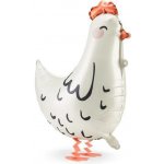 PartyDeco Fóliový balónek nafukovací chodící Slepice 60 cm – Hledejceny.cz
