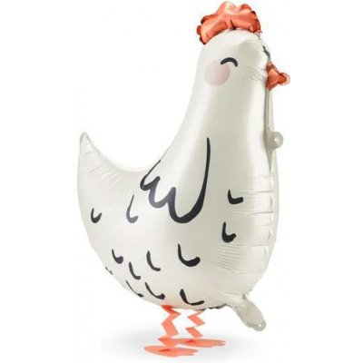 PartyDeco Fóliový balónek nafukovací chodící Slepice 60 cm – Hledejceny.cz
