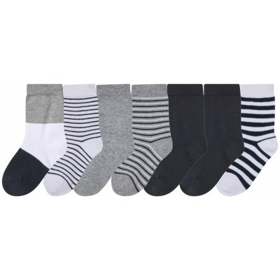 lupilu chlapecké ponožky s BIO bavlnou 7 párů bílá / šedá / navy modrá – Sleviste.cz