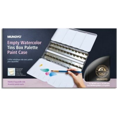 Mungyo prázdná plechová krabička na akvarelové půlpánvičky 48ks – Hledejceny.cz