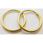 Klenoty Budín dámské zlaté kruhové náušnice kruhy 15-63461 – Zboží Mobilmania