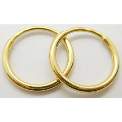 Klenoty Budín dámské zlaté kruhové náušnice kruhy 15-63461 – Zboží Mobilmania