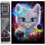 Norimpex Diamantové malování Vesmírné kotě 30 x 40 cm – Zboží Mobilmania