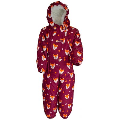 Pidi Lidi Zimní kombinéza zateplená s liškami vínová – Hledejceny.cz