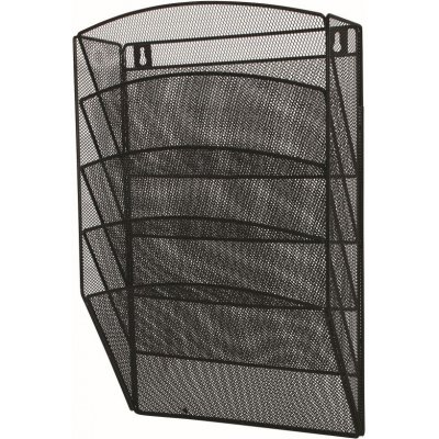 DONAU Nástěnný odkladač Office Set, 315 x 440 x 120 mm, kov - černý – Zboží Mobilmania