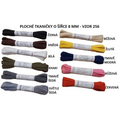 Šňůrky ploché 70cm, mix barev - bílá – Hledejceny.cz