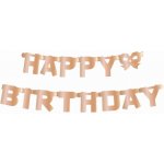 BANNER Happy Birthday růžové zlato 16,5x62cm – Hledejceny.cz