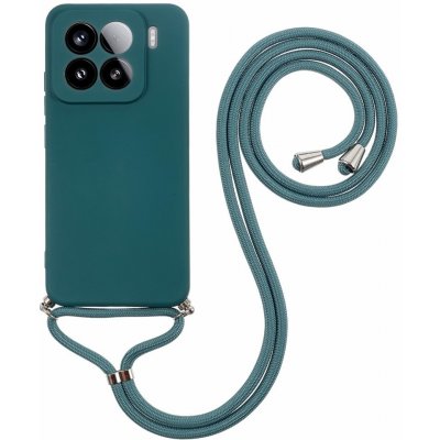 Lining gelový obal se šňůrkou na Xiaomi 15 Pro - tmavězelený – Zboží Živě
