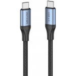 Vention TAVHF Cotton Braided USB-C 4.0 5A, 1m, šedý – Zboží Živě