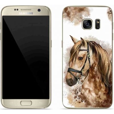Pouzdro mmCase Gelové Samsung Galaxy S7 Edge - hnědý kreslený kůň