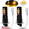 LED H3 žárovka 12V 3000K - ŽLUTÁ 2ks