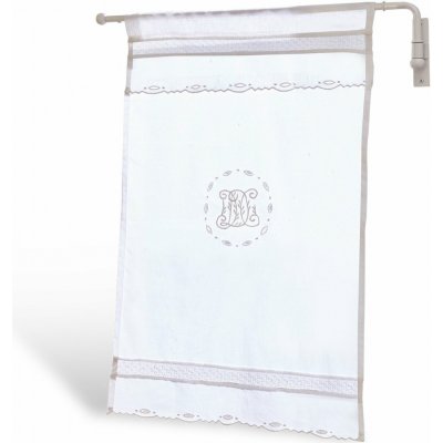 Loberon Bavlněná záclona Saint Margot bílá 45 x 70 cm – Hledejceny.cz