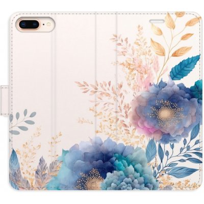 Pouzdro iSaprio Flip s kapsičkami na karty - Ornamental Flowers 03 Apple iPhone 7 Plus / 8 Plus – Zboží Mobilmania
