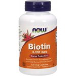 Now Foods Biotin 5000 μg 120 rostlinných kapslí – Hledejceny.cz