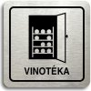 Piktogram Accept Piktogram "vinotéka" (80 × 80 mm) (stříbrná tabulka - černý tisk)