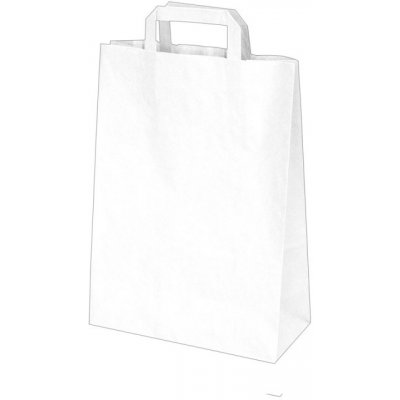 Papírové tašky 22x10x28 cm bílé [50 ks] – Zbozi.Blesk.cz