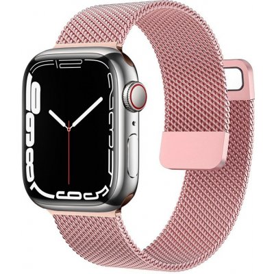 AW MILÁNSKÝ TAH pro Apple Watch - Magnetický - Rose růžový Šířka uchycení řemínku: 38/40/41mm Rose Růžový IR-AWMTH022 – Zboží Mobilmania