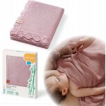 BABYONO Bambusová pletená deka Růžová – Zbozi.Blesk.cz