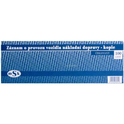 MSK 321 Záznam o provozu NV – Zboží Živě