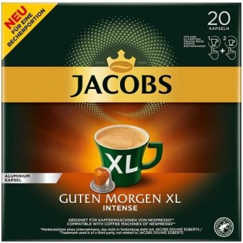 Jacobs Douwe Egberts Guten Morgen Intense XL 20 hliníkových kapslí kompatibilních s kávovary Nespresso